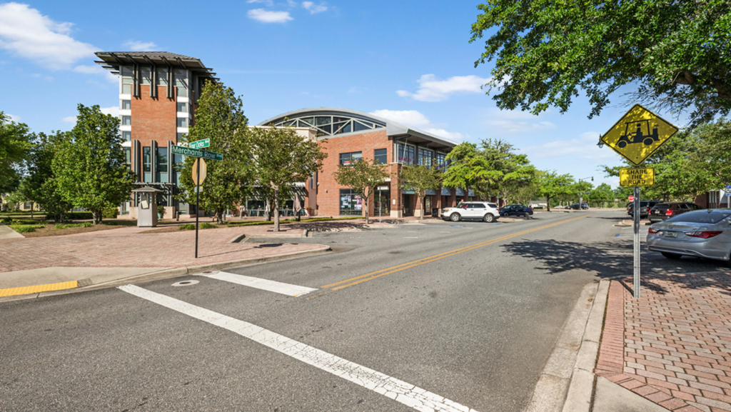 Town center road in SouthWood Tallahassee, Florida.
